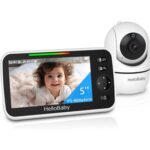 HelloBaby HB6550 Babyphone mit 5-Zoll-Monitor und schwenkbarer Kamera mit Infrarot-Nachtsicht