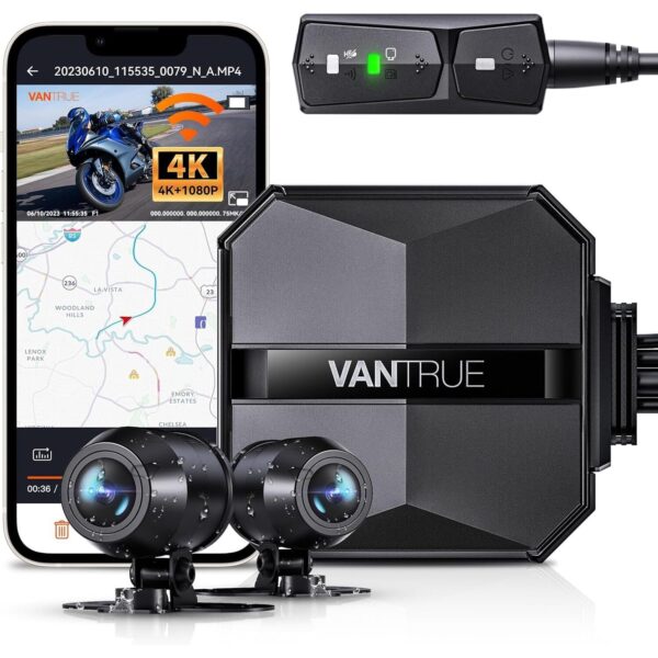 VANTRUE F1 Motorrad-Dashcam 4K wasserdicht