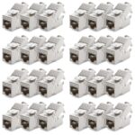 deleyCON Keystone Modul CAT 6a STP mit RJ45-Buchse und geöffneter LSA-Klemmleiste