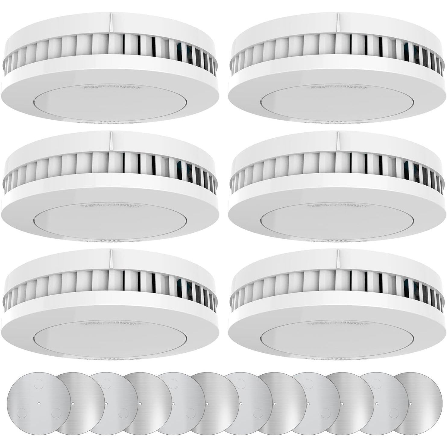 XINDUM SM01 Rauchmelder 6er Set, 10-Jahres-Batterie, Magnethalterung, weiss – Ansicht 1 XINDUM SM01 Rauchmelder 6er Set in weiss mit Magnethalterung und 10-Jahres-Batterie