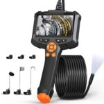 AOPICK Endoskopkamera mit 4,3-Zoll-Display, 8-mm-Kamerakopf und halbstarrem Kabel
