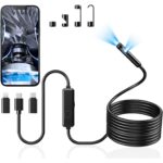 Acoath Endoskopkamera mit 7,9 mm Sonde, acht LEDs und 5 Meter halbstarrem Kabel
