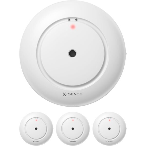 X-Sense SWS51 Wassersensoren in Weiss, drei flache Melder im Set
