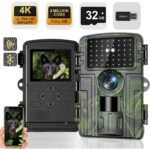 Lutranstra PR5000-WF Wildkamera mit Baumgurt und Infrarot-LEDs