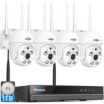 Hiseeu 5MP WLAN-Überwachungsset mit PTZ-Kameras und NVR