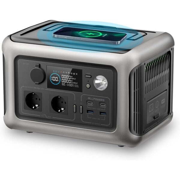 ALLPOWERS R600 Powerstation mit 299 Wh LiFePO4-Akku, zwei Steckdosen und USV-Funktion