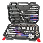 WORKPRO 123-teiliger Steckschlüsselsatz mit Umschaltknarren im Kunststoffkoffer