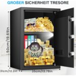 Tiskgg Standtresor mit 70 Litern Rauminhalt, elektronischem Zahlenschloss und Regal