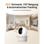 Anona Pano 4K Innenkamera in Weiss mit schwenkbarem Kamerakopf