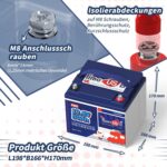Timeusb 12V 50Ah LiFePO4-Akku mit M8-Anschluss