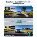 BOTSLAB G980H Dashcam 4K vorne und 2K hinten