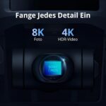 Potensic ATOM 2 Kameradrohne in Hellgrau mit 3-Achsen-Gimbal-Kamera an der Front.