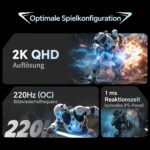 KTC H27T6: weisser 27-Zoll-Gaming-Monitor auf höhenverstellbarem Standfuss, Frontansicht.