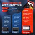 LAUNCH X431 CRP919X BT Diagnosetablet mit 7-Zoll-Display und DBSCar-VII-Bluetooth-Stecker.