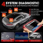 LAUNCH CRP129E V2.0 OBD2-Diagnosegerät mit 5-Zoll-Touchscreen und Diagnosekabel.