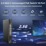 YuanLey YS25-1602P 18-Port PoE Switch mit 16 RJ45-Ports und zwei SFP+-Steckplätzen