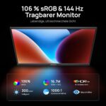 ARZOPA Z1FC tragbarer Monitor mit 16,1 Zoll Display und ausgeklapptem Standfuss