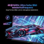 KTC U27T6 27-Zoll-4K-Monitor mit schmalem Rahmen auf Standfuss, Rückseite in Kohlefaseroptik