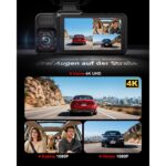 REDTIGER F17 3-Kanal-Dashcam mit Innenraumkamera