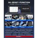 MUCAR 892BT OBD2-Diagnosegerät mit 8-Zoll-Tablet, Bluetooth-Dongle und Zubehör
