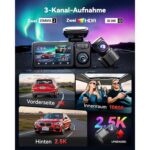 REDTIGER F17 Elite 3-Kanal-Dashcam mit Dual STARVIS 2