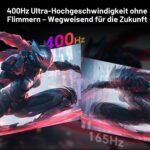 KTC H25X7 Gaming-Monitor mit 24,5 Zoll in Grau, schmaler Rahmen und Standfuss, Frontansicht
