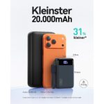 INIU P51 Powerbank 20000 mAh in Blau mit Digitalanzeige und zwei USB-C-Anschlüssen