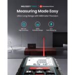 MiLESEEY D5 Laser-Entfernungsmesser in Schwarz mit beleuchtetem Display und Tastenfeld