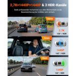 VANTRUE N4S Dashcam mit drei STARVIS-2-Sensoren
