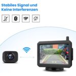 AUTO-VOX W7 Rückfahrkamera-Set mit 5-Zoll-Monitor und kabelloser Kamera für das Nummernschild