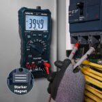 VENLAB VM600A Digital-Multimeter in Blau mit Messleitungen, Thermoelement und faltbarem Ständer