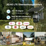 Xega S20 Überwachungskamera mit Solarpanel und schwenkbarem Kopf an einer Hauswand