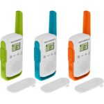 Motorola Talkabout T42 Funkgeräte im Dreierset mit LCD-Display und Gürtelclip