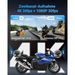 VANTRUE F1 Motorrad-Dashcam 4K wasserdicht