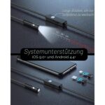 Endoskopkamera W400-B mit Doppellinse und LED-Beleuchtung am 5 m langen halbstarren Kabel