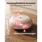 X-Sense SWS54 Wassermelder in Weiss mit Basisstation und flachem Wassersensor