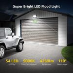 Lepro LED Strahler 50 W mit Aluminiumgehäuse, gehärtetem Glas und drehbarem Montagebügel