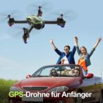 Loolinn LM01 GPS-Drohne in Grün mit Fernbedienung, zwei Akkus und montiertem Propellerschutz