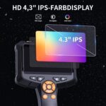Qimic G30M Endoskopkamera mit 4,3-Zoll-Display, 8-mm-Kamerakopf und aufgerolltem 5-Meter-Kabel