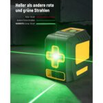 KAIWEETS T40 Kreuzlinienlaser mit grüner Kreuzlinie, klappbarem L-Halter und Magnetfuss