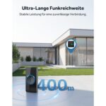 AVANTEK Funkklingel Set mit schwarzer Klingeltaste und zwei Empfängern für die Steckdose
