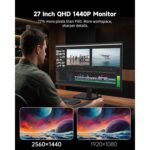 KTC 27-Zoll-Monitor mit QHD-Auflösung und mattem IPS-Panel auf dem Schreibtisch