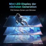 KTC M27T6 27-Zoll-Mini-LED-Monitor in Weiss mit QHD-Display und weissem Standfuss