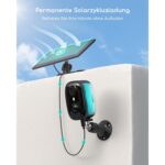 COOAU C4 Überwachungskamera in Schwarz mit Solarpanel für den Aussenbereich
