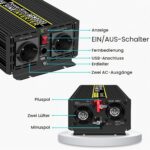 NOVOPAL Wechselrichter 3000 Watt von 12 Volt auf 230 Volt mit reiner Sinuswelle