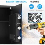 Tiskgg Standtresor mit 70 Litern Rauminhalt, elektronischem Zahlenschloss und Regal