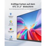 KTC H32D6 Monitor mit 32 Zoll und WQHD-Auflösung in weissem Gehäuse