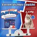 Timeusb 12V 50Ah LiFePO4-Akku mit M8-Anschluss