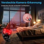 Der Detektor JMDHKK M8000 als schwarzes Handgerät mit montierter HF-Antenne.