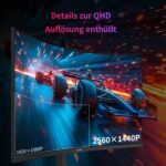 KTC 32-Zoll-Curved-Monitor in Schwarz mit gekrümmtem Display auf dem Standfuss, Frontansicht.
